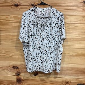 Nine West Black and White Spotted Blouse